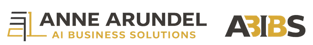 Decorative Image Logo for Anne Arundel AI Business Solutions featuring stylized column and the abbreviation A3BS