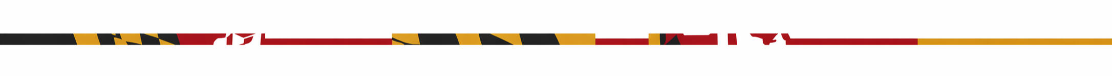 Decorative Image Section divider with Maryland flag color accents, red, black, white and yellow.